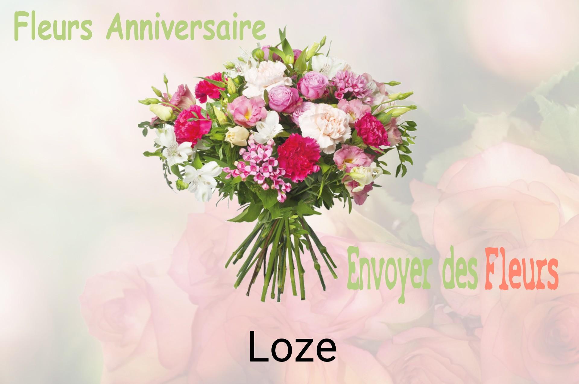 Bouquet de fleurs d’anniversaire livré à Loze